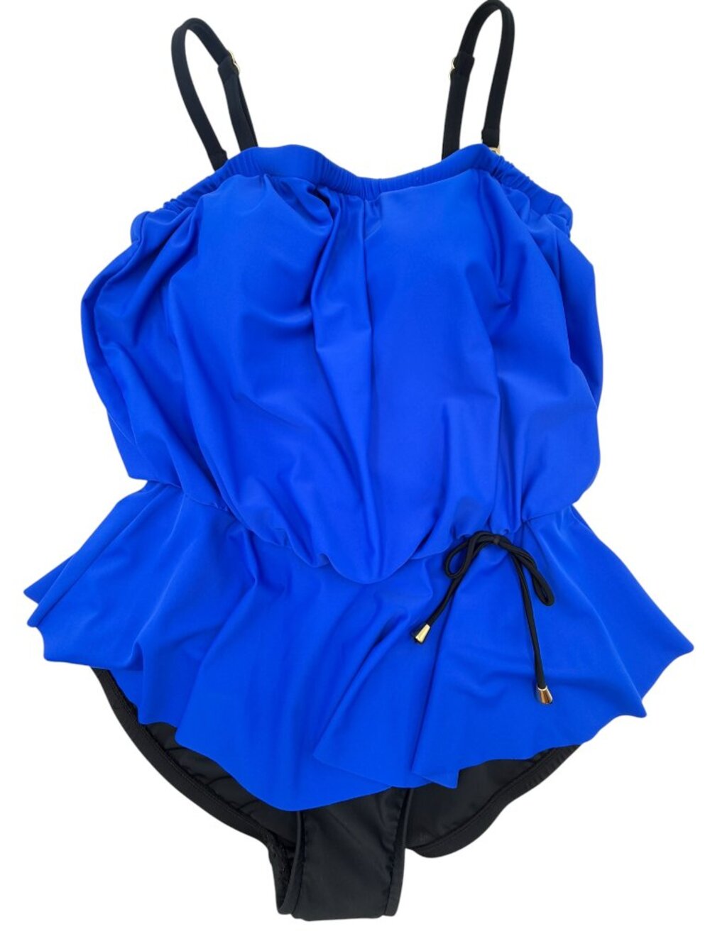 Maxine of Hollywood Royal Blue Peplum Blouson Swimsuit